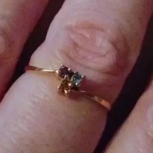 Gold-plated Mother's ring. yellow